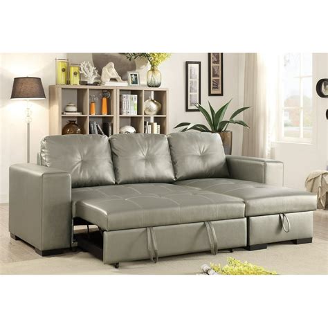Buy Online Leather Sectional With Pull Out Bed
